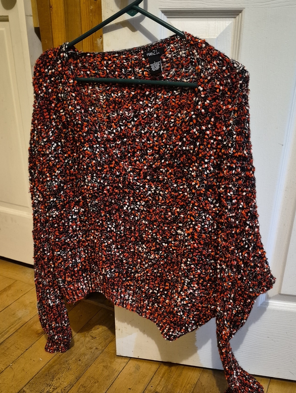 Rue21 Red Black White Speckled Pullover Sweater